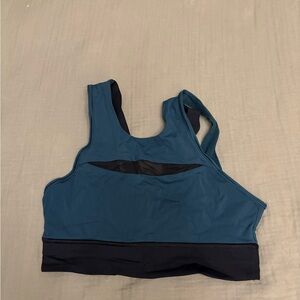 Lululemon Athletica Teal and Black Sports Bra
